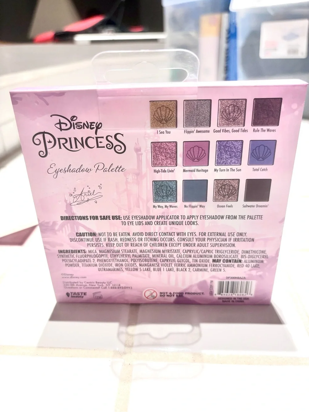 Disney Princess Little Mermaid Ariel Eyeshadow Palette 0.51oz Taste Beauty